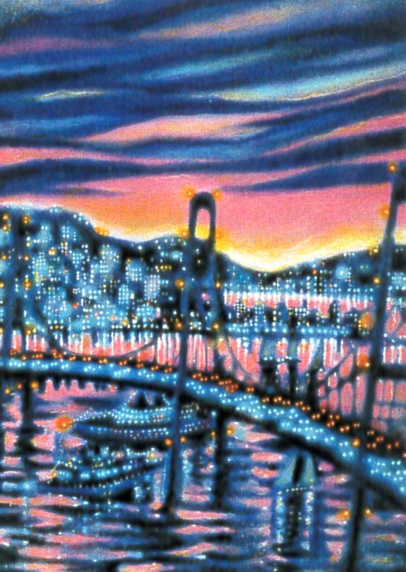 ジェームス・タルマージの絵画作品　タイトルは、サンセット・クルーズ